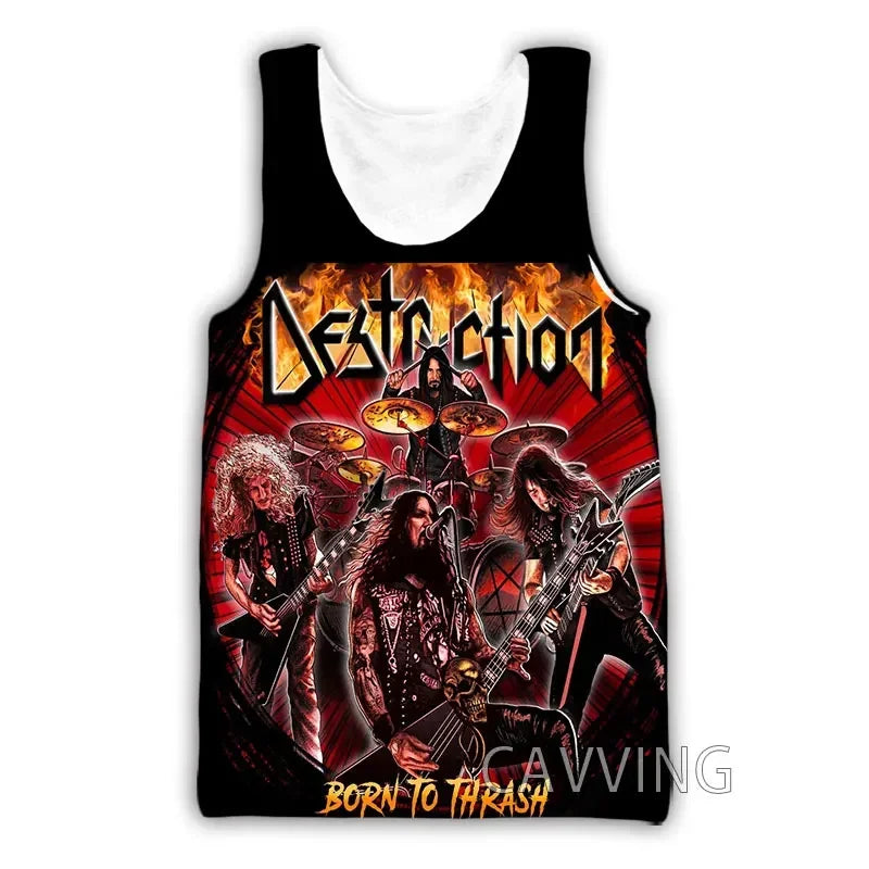 CAVVING 3D Printed  Destruction Band  Tank Tops Harajuku Vest  Summer Undershirt Shirts Streetwear for Men/women