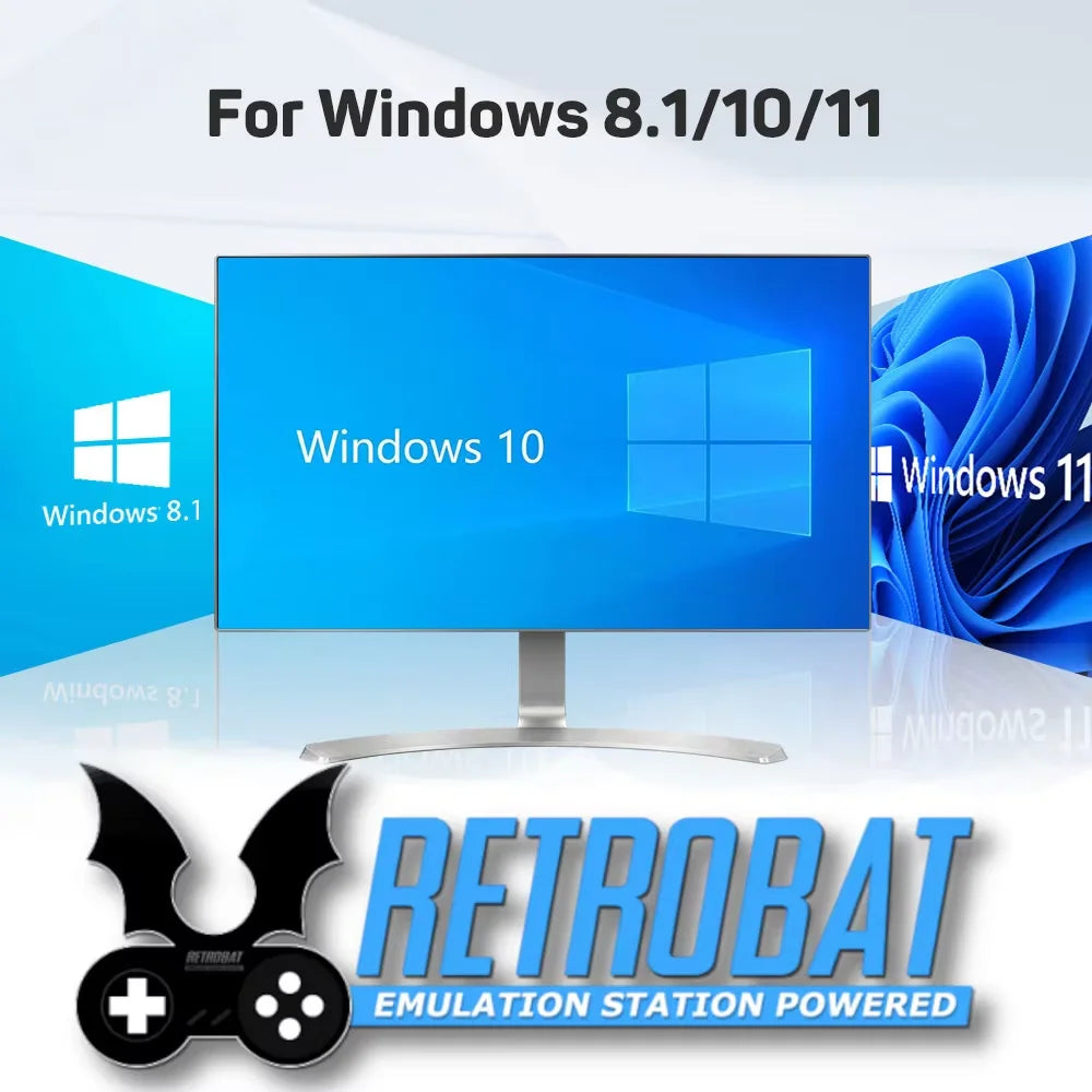 Game Download Resources Retrobat System with 110000+ Game Download Resources  for PS3/PS2/PS1/PSP/DC/Wii/N64 for Win PC/Laptop
