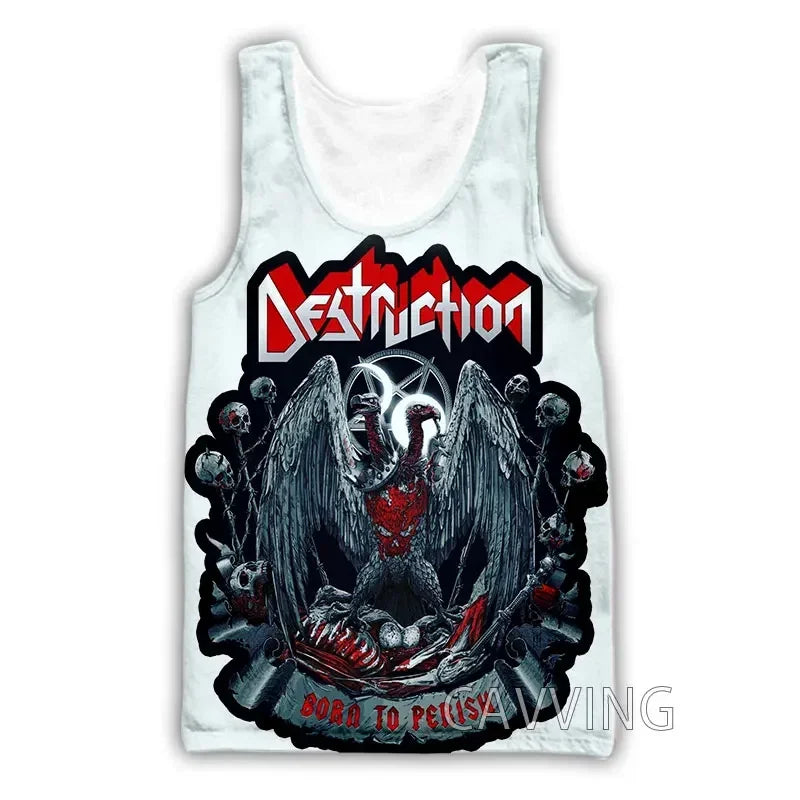 CAVVING 3D Printed  Destruction Band  Tank Tops Harajuku Vest  Summer Undershirt Shirts Streetwear for Men/women