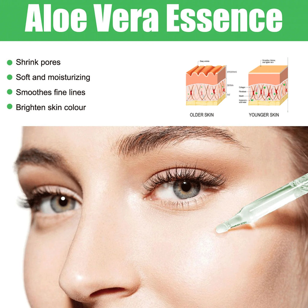 EELHOE Anti-Wrinkle Serum Aloe Vera Facial Essence Anti-aging,Relieve Fine Lines,Tighten Skin And Moisturizing Face Care Serum