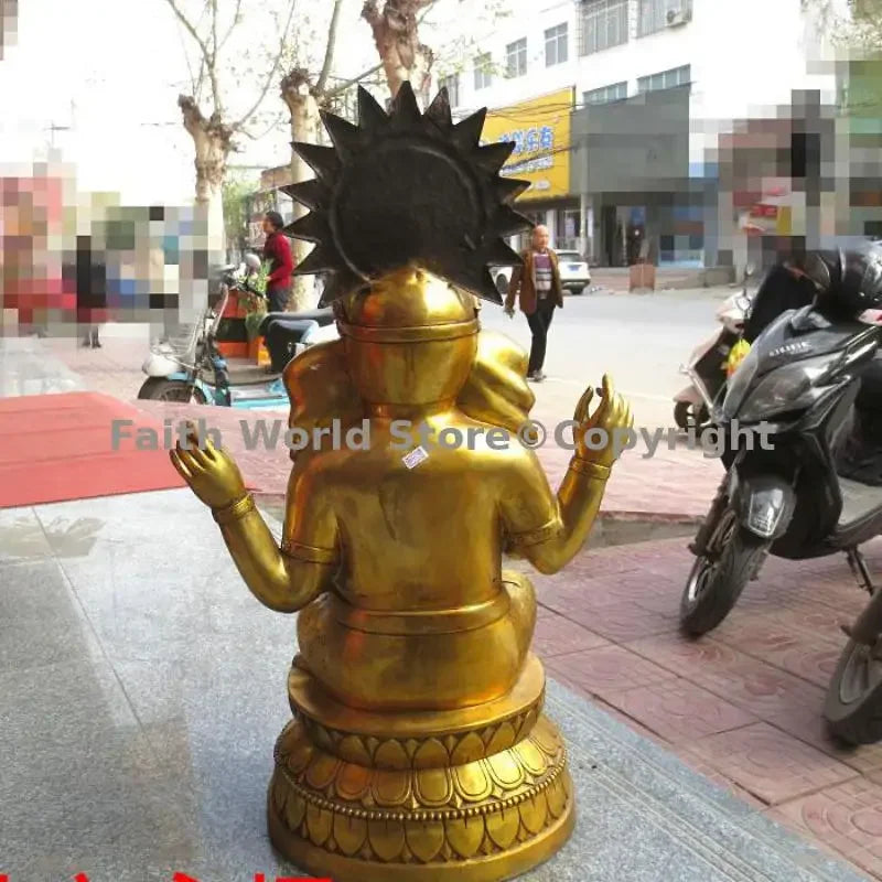 huge Large Asia Thailand Elephant God of Wealth Ganesh God safety good luck health efficacious protection for temple Shrine