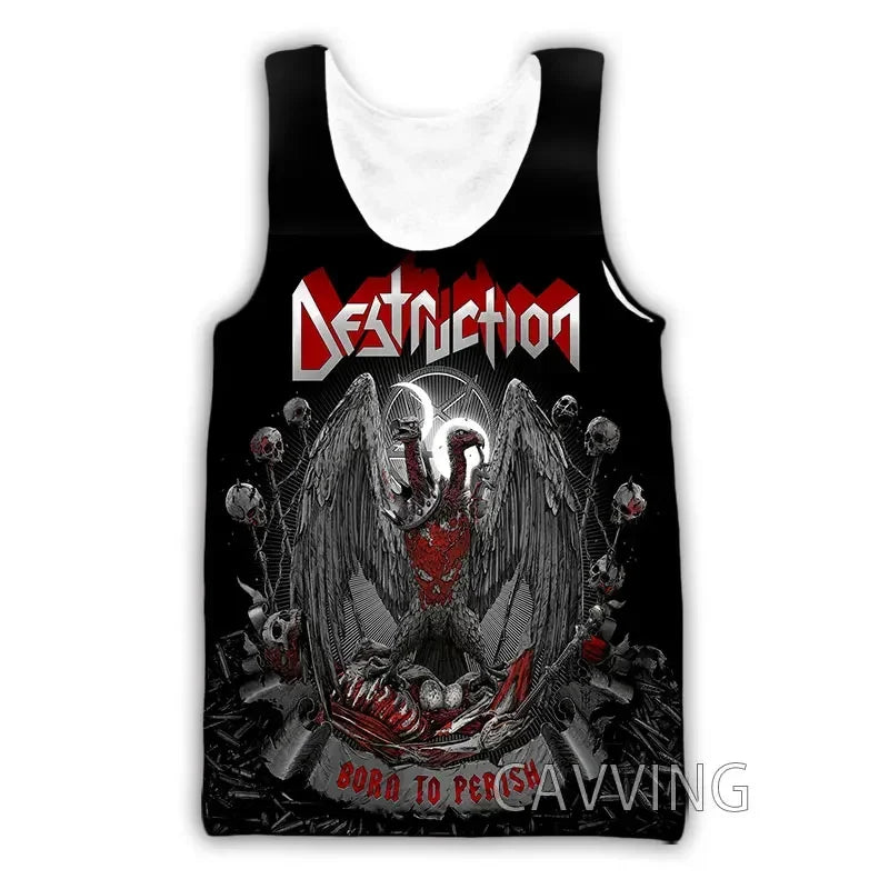 CAVVING 3D Printed  Destruction Band  Tank Tops Harajuku Vest  Summer Undershirt Shirts Streetwear for Men/women