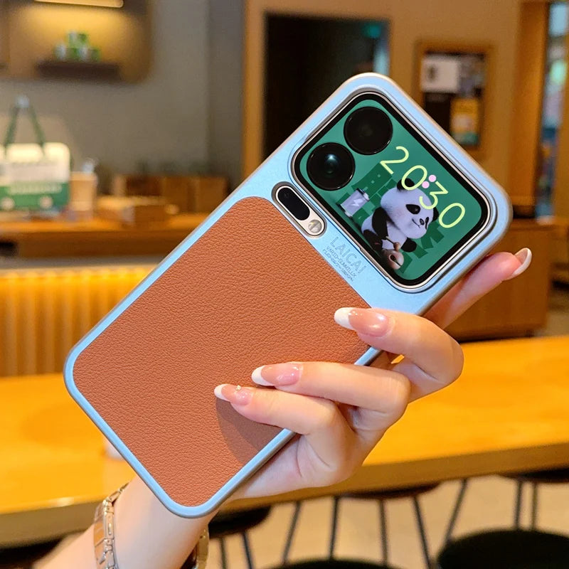 For Xiaomi 17 Pro Max 17 Pro Case Luxury Lychee Pattern Leather + Electroplating Frame Hard PC Cover for Xiaomi Mi 17
