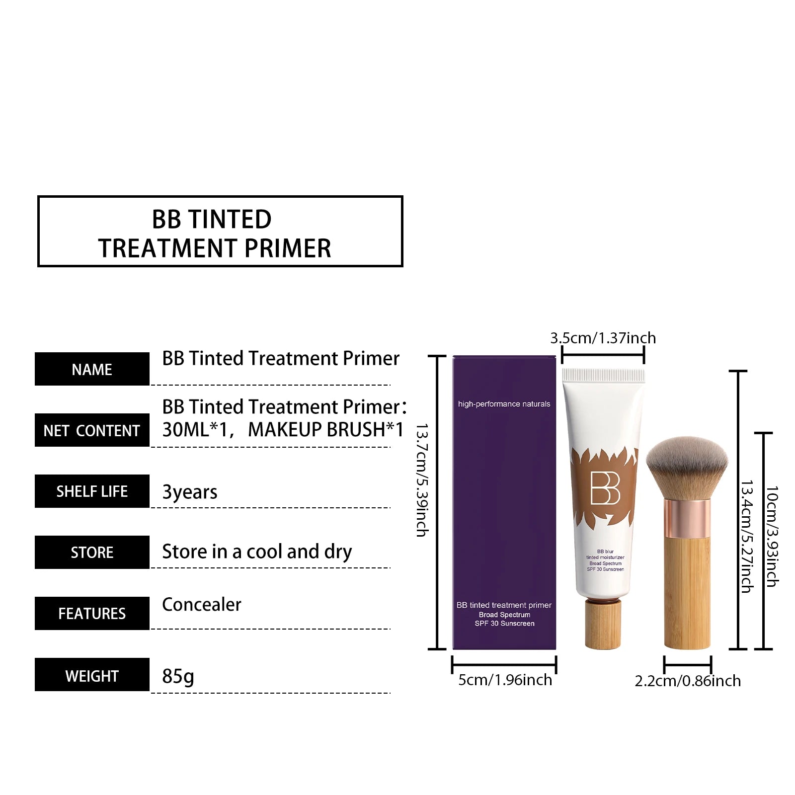 Sunscreen BB Cream Kit Efficient Sun Protection Balance Control Oil Cover Face Blemishes Perfect Makeup Facial Primer Foundation