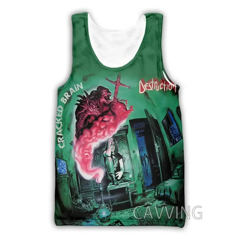 CAVVING 3D Printed  Destruction Band  Tank Tops Harajuku Vest  Summer Undershirt Shirts Streetwear for Men/women