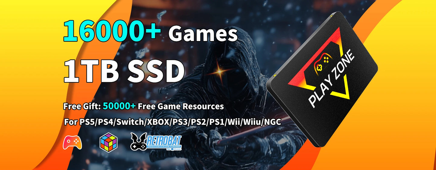 Game Download Resources Retrobat System with 110000+ Game Download Resources  for PS3/PS2/PS1/PSP/DC/Wii/N64 for Win PC/Laptop