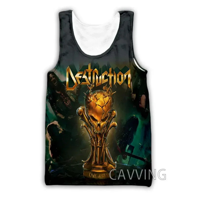 CAVVING 3D Printed  Destruction Band  Tank Tops Harajuku Vest  Summer Undershirt Shirts Streetwear for Men/women
