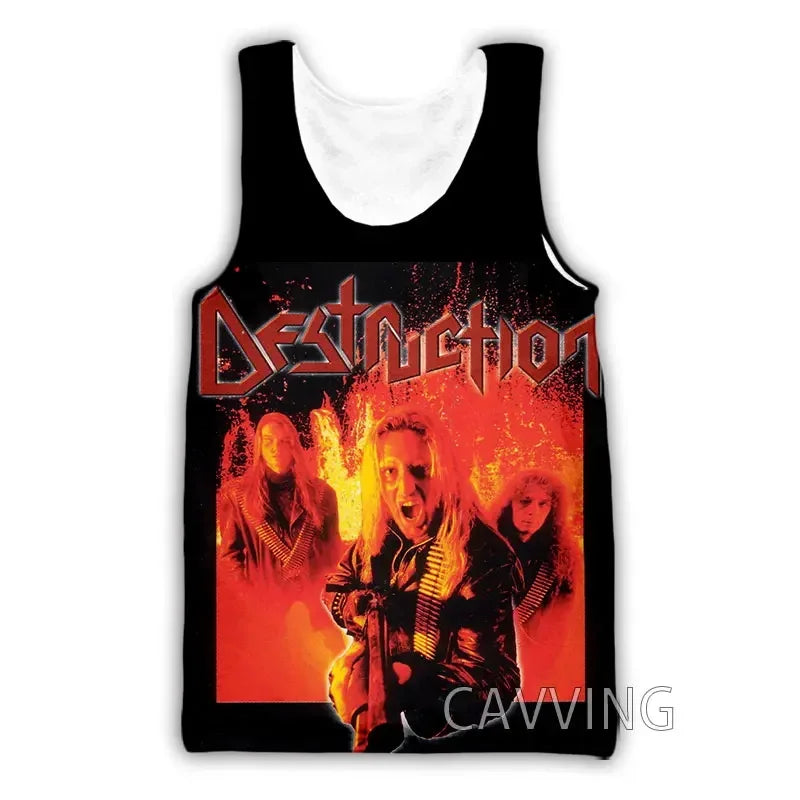 CAVVING 3D Printed  Destruction Band  Tank Tops Harajuku Vest  Summer Undershirt Shirts Streetwear for Men/women