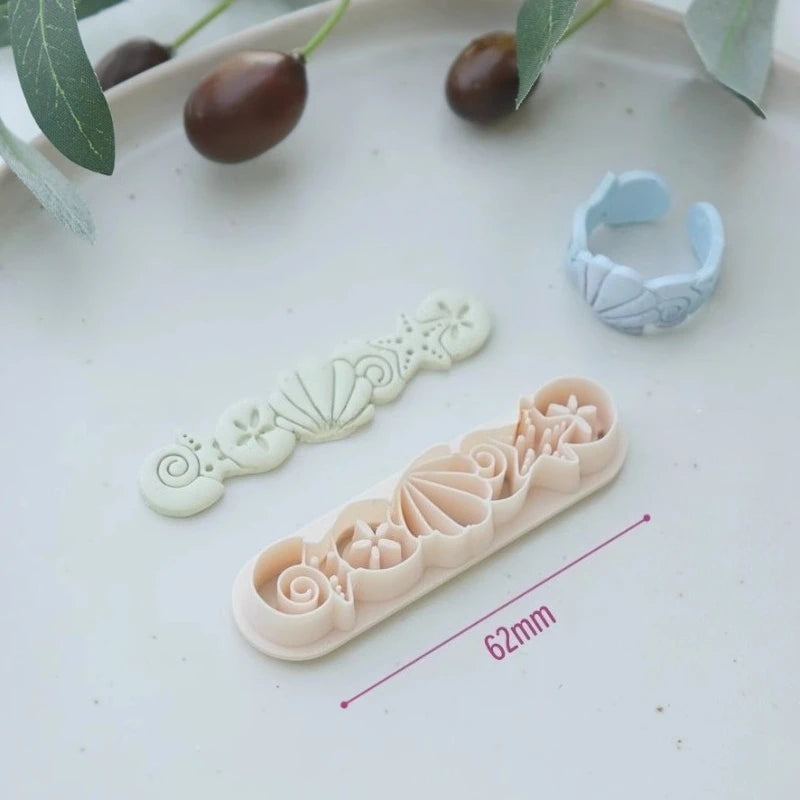 Summer Ocean Series Polymer Clay Cutter Shell/Conch Soft Ceramic Earring Mold DIY Ring Bracelet Jewelry Polymer Clay Tool
