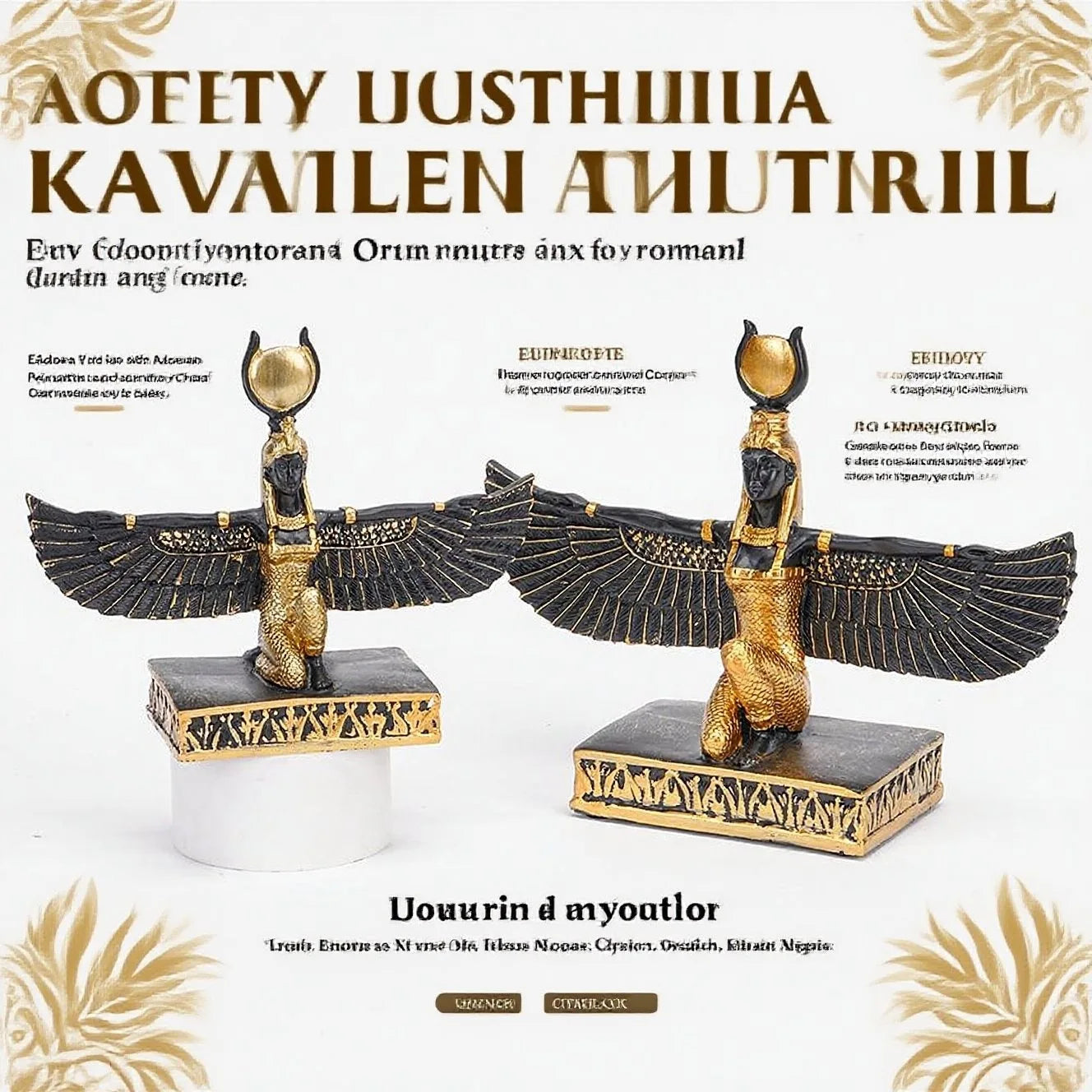 Ancient Egyptian Isis Souvenir Goddess Statue: Resin Decorative Ornament for Entryway or TV Cabinet in A Light Luxury Style