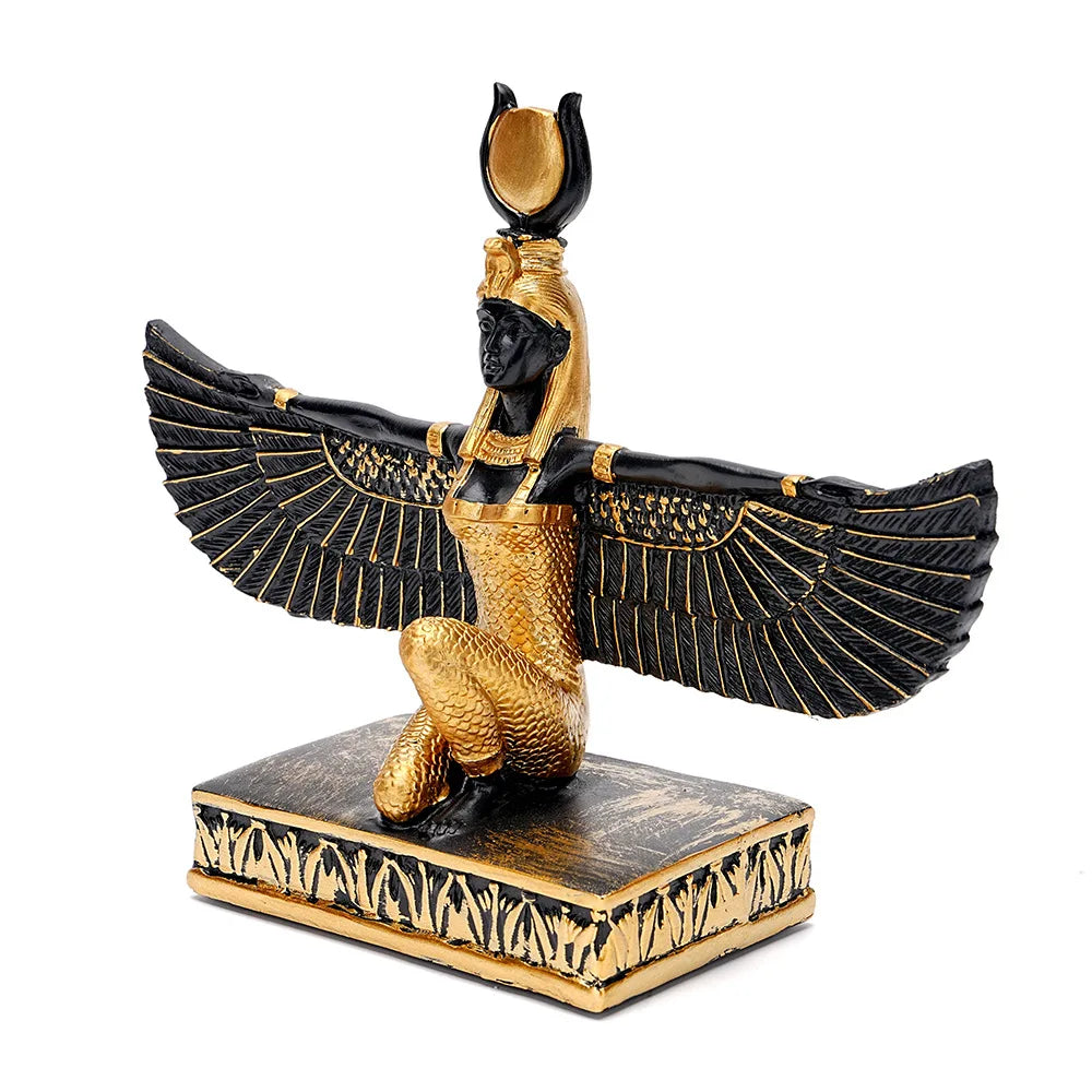 Ancient Egyptian Isis Souvenir Goddess Statue: Resin Decorative Ornament for Entryway or TV Cabinet in A Light Luxury Style