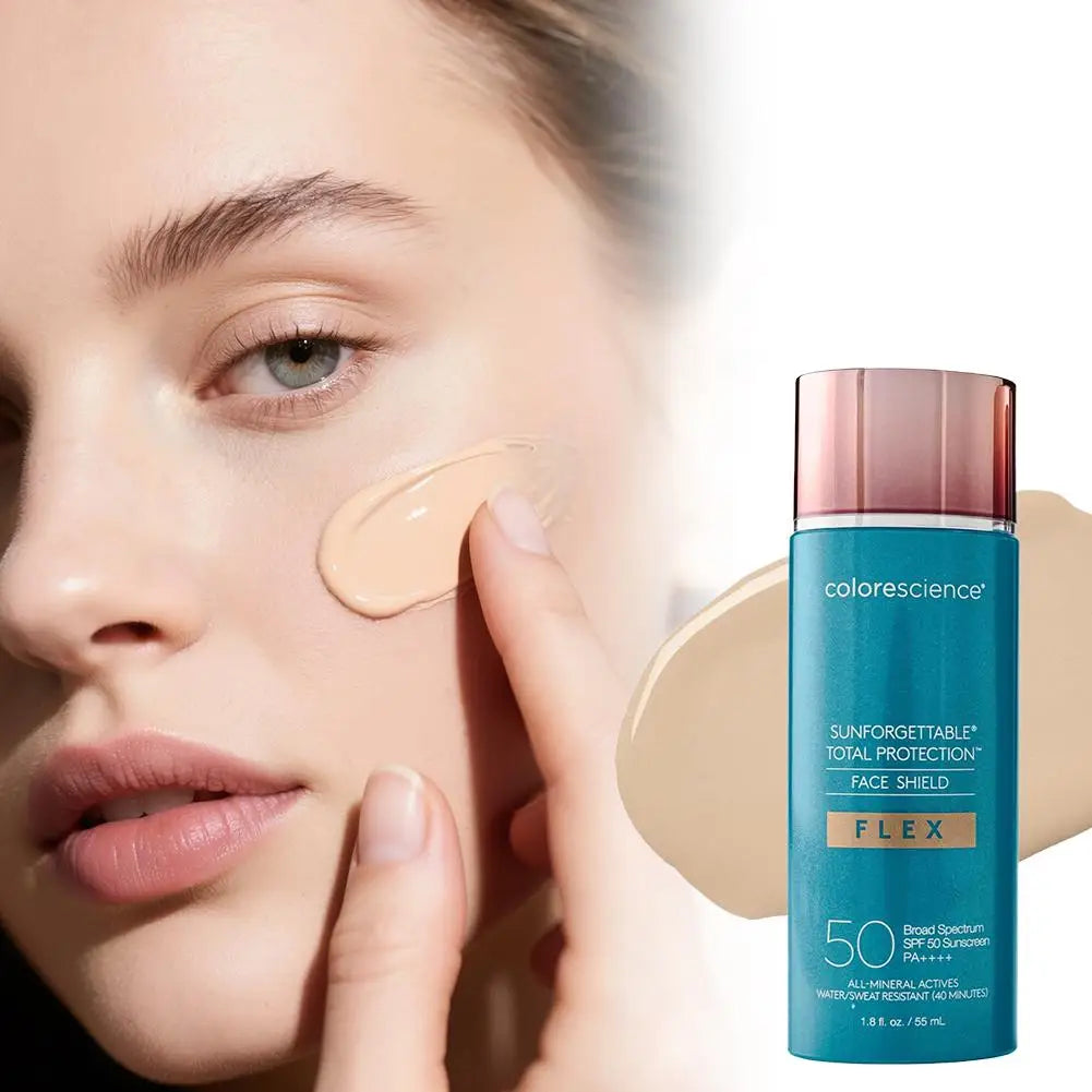 Sunscreen Liquid Foundation 55ml - Against UV Evens Skin Tone, Natural Sun-Kissed Glow, Lightweight & Non-irritating