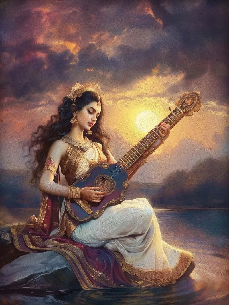 Divine Goddess Durga Hindu Indian Hindu Meditation Yoga Poster Print Wall Art Pictures Canvas Painting Living Room Home Decor