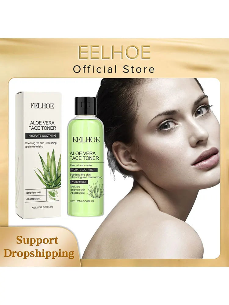 Aloe Vera Toner for Face Lift Pore Contraction Lighten Skin Brightening Smooth Rejuvenation Hydrator Facial Moisturizing Serum