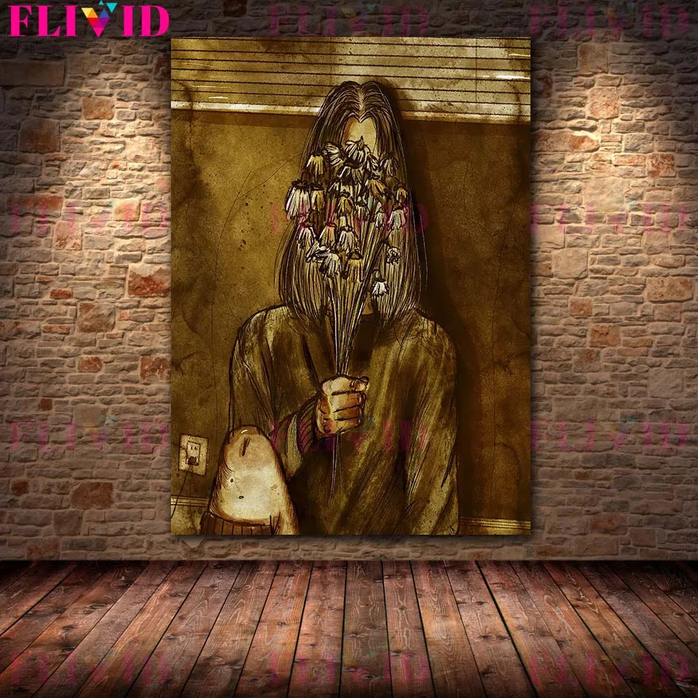 Ancient Egyptian God And Indian Four Hands Goddess Vintage Wall Art Canvas Painting,Lilith,Nyx Kali Goddess Art Poster And Print