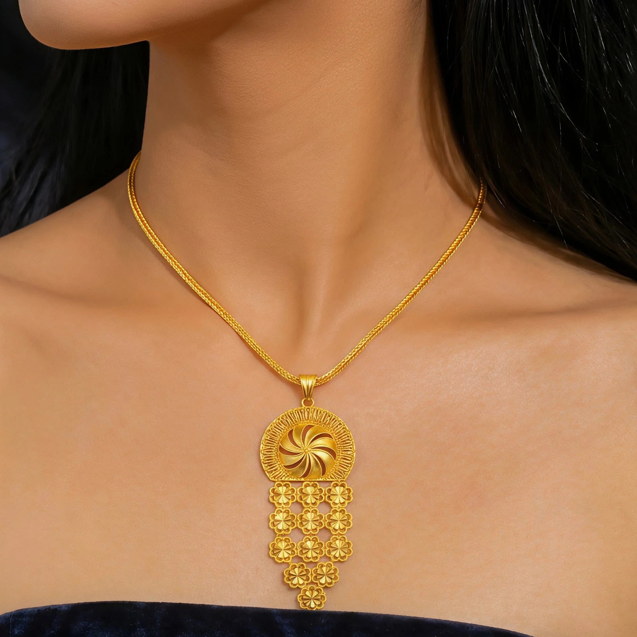 Indian Bridal Necklace Earrings Jewelry Set For Women African Dubai Nigeria Gold Plated Long Wedding Party Gift Jewellery