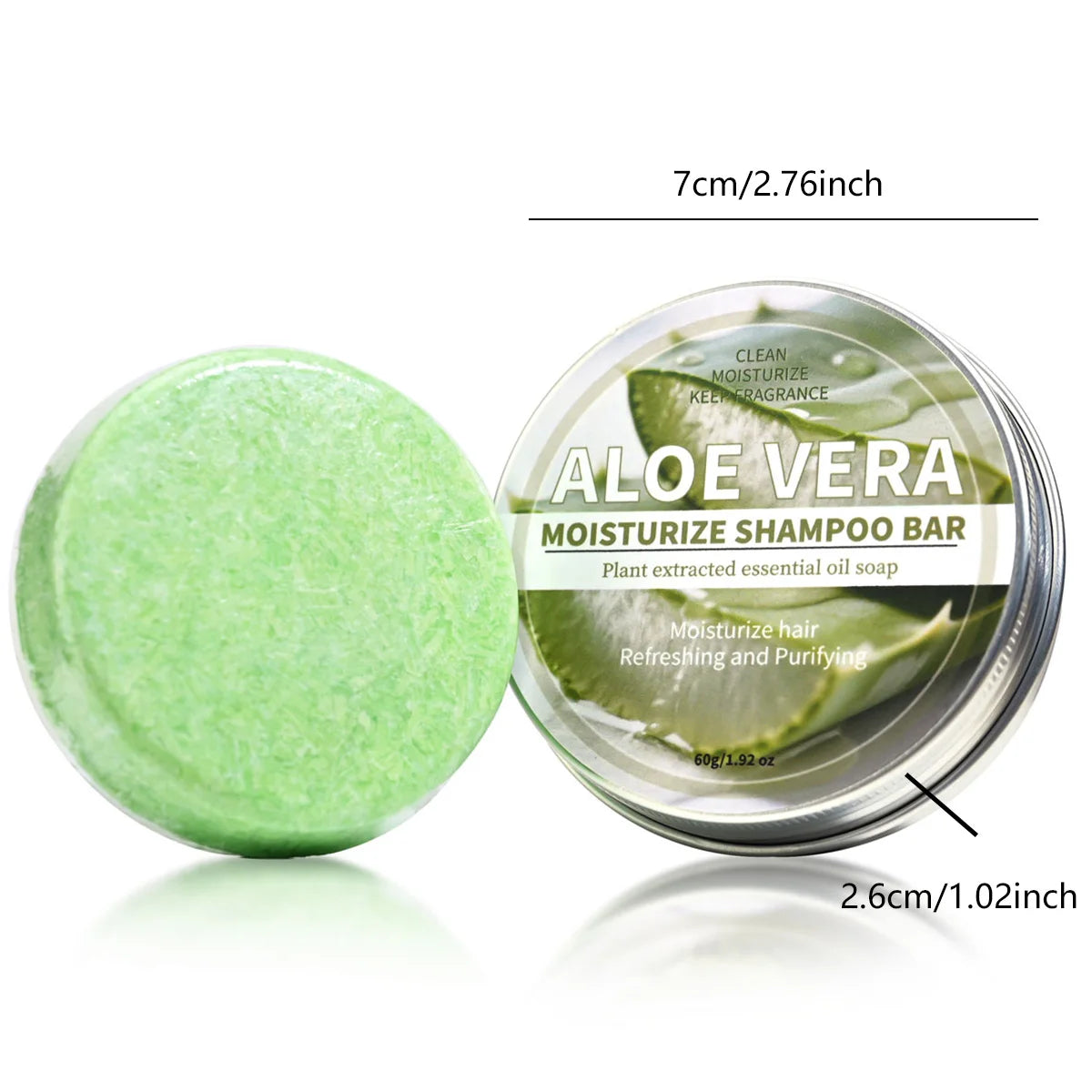 Aloe Vera Moisturizing Shampoo Bar, Plant Extract Essence Deep Cleaning Shampoo and Hair Care Soap