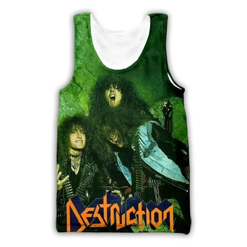 CAVVING 3D Printed  Destruction Band  Tank Tops Harajuku Vest  Summer Undershirt Shirts Streetwear for Men/women