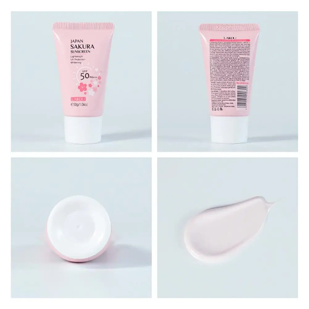 Sakura Sunscreen Cream SPF50 Moisturizing UV Protect Face Body Sunscreen Isolation Lotion Oil Control Reduce Melanin Skin Care