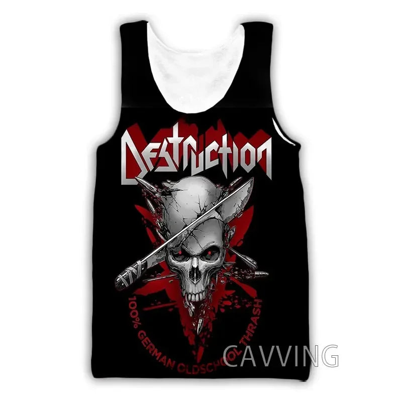 CAVVING 3D Printed  Destruction Band  Tank Tops Harajuku Vest  Summer Undershirt Shirts Streetwear for Men/women