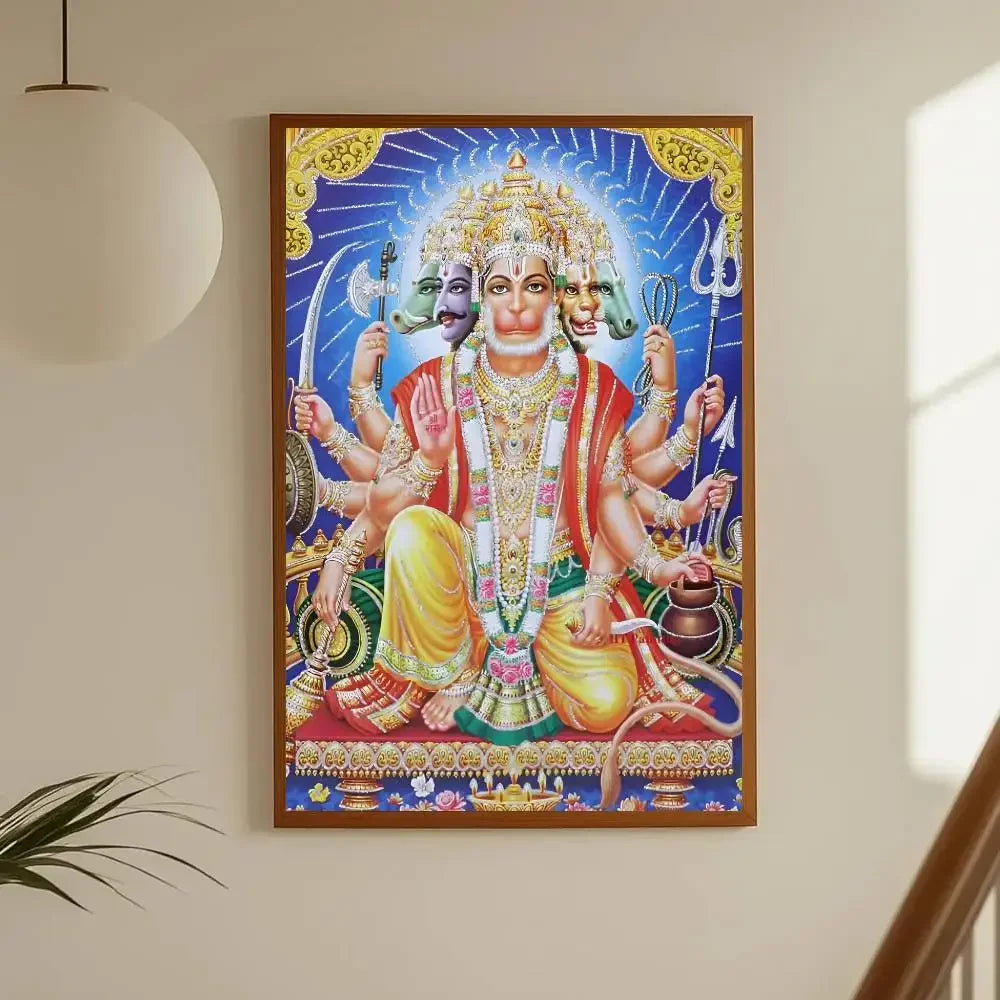 Hindu God Goddess Lord Shiv Parvati Ganesha Hanuman Poster Sticker Print Waterproof Wall Art For Living Room Bedroom Home Decor