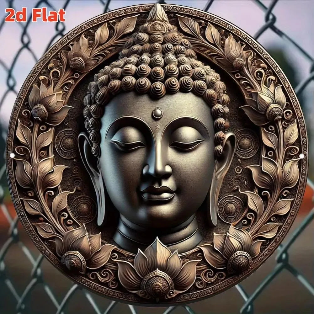 1pc Vintage Hindu Goddess Durga Statue - Aluminum Wall Art Plaque with Lion mount, Golden & Black Indian deity Decor for Home