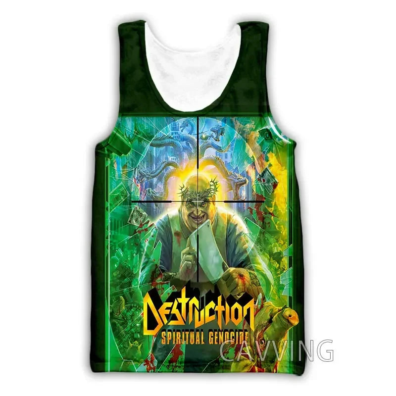 CAVVING 3D Printed  Destruction Band  Tank Tops Harajuku Vest  Summer Undershirt Shirts Streetwear for Men/women