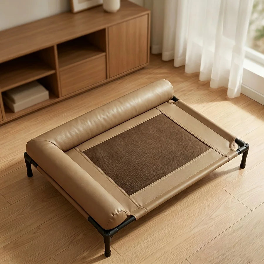 Dog Bed Indoor Outdoor Cooling Elevated Hammock Washable Raised Metal Frame Pet Furniture Beds Supplies Bolster Dog Accessories