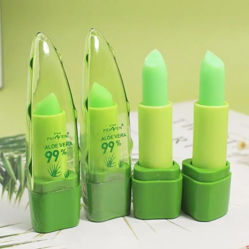 ALOEVERA Temperature Change Color Jelly Lipstick AloeVera Lip Balm Long Lasting Moistourizing Nutritious Lip Balm Lip Care