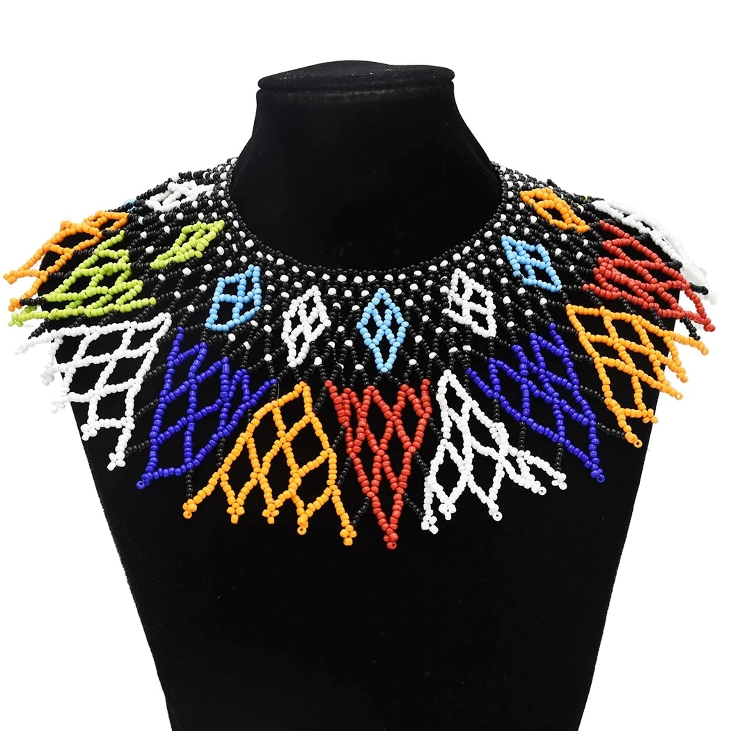Boho Ethnic Big Choker Necklaces Women Handmade Jewelry Indian Statement Layered Collar Necklace Collier Femme Tribal Party Gift