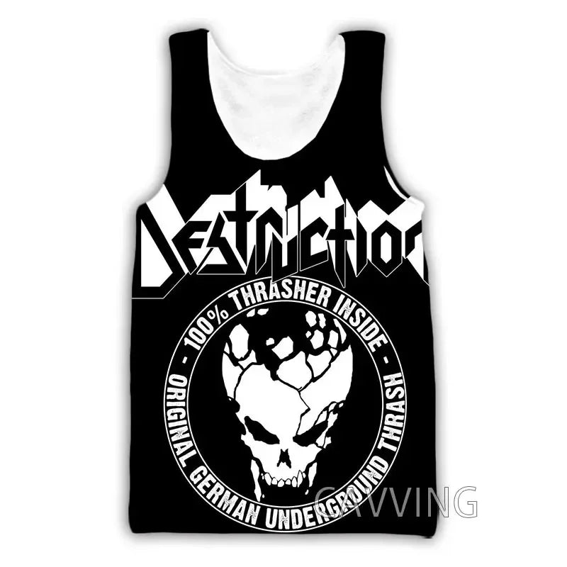 CAVVING 3D Printed  Destruction Band  Tank Tops Harajuku Vest  Summer Undershirt Shirts Streetwear for Men/women