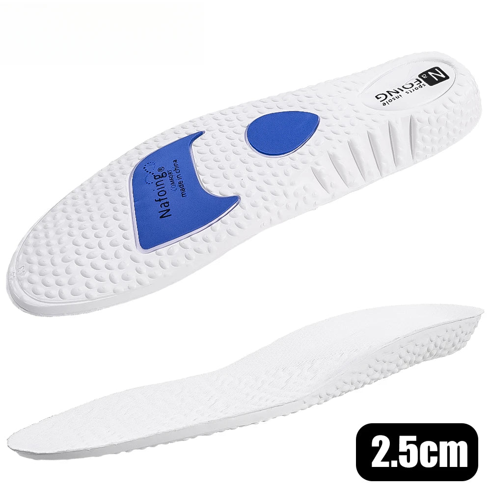 Arch Support Insoles Sneakers Height Increasing Shoe Pad Cuttable U-shaped Cup Shoes Cushion Relieve Foot Pressure Sports Insole