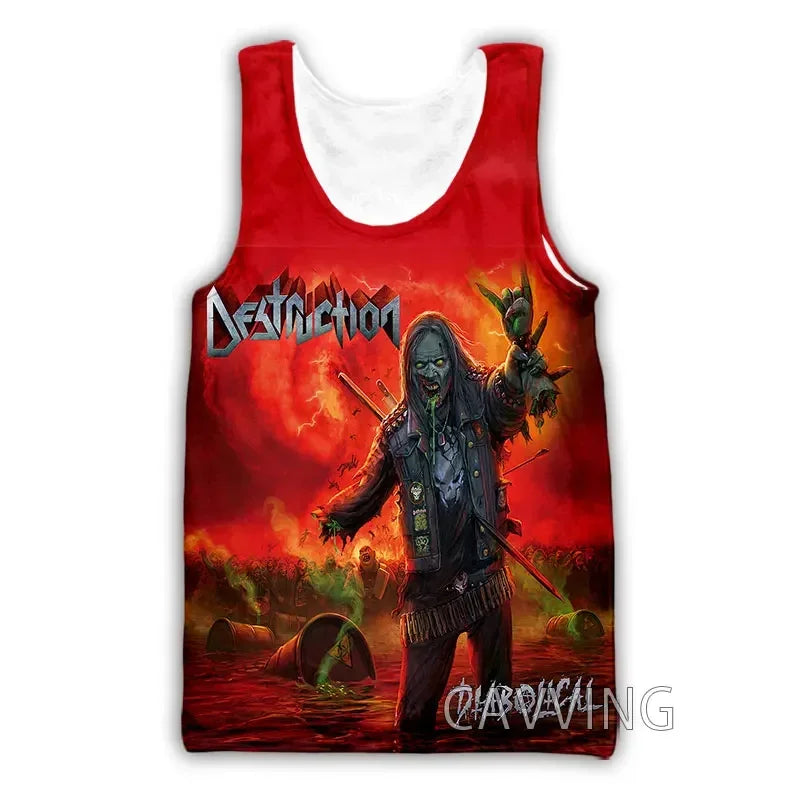 CAVVING 3D Printed  Destruction Band  Tank Tops Harajuku Vest  Summer Undershirt Shirts Streetwear for Men/women