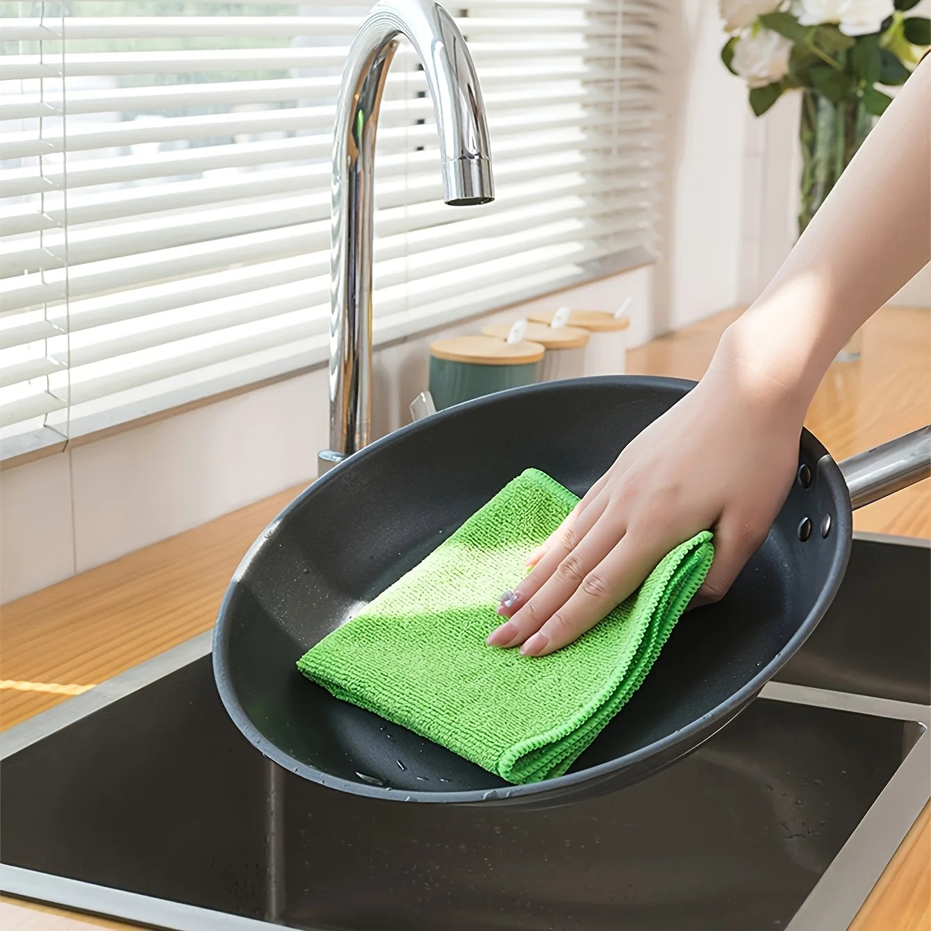 5/10/20pcs Microfiber Cleaning Cloths Super Absorbent Quick-Drying Reusable Towels for Kitchen Bathroom Car Furniture