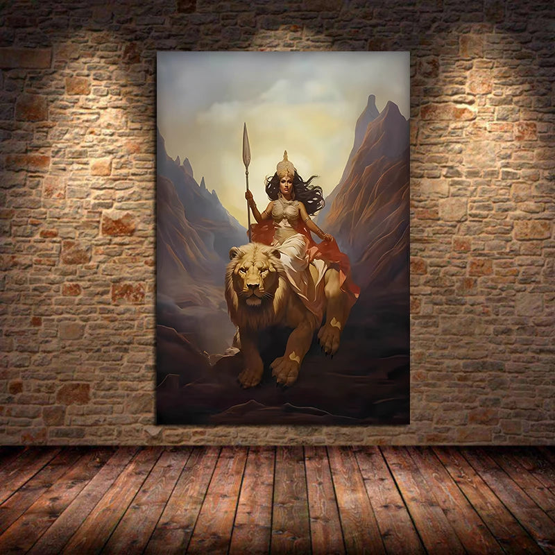 Indian Hindu Gods Lord Shiva Yoga Divine Goddess Saraswati Meditation Rt Poster Canvas Painting Wall Prints Picture Home Decor
