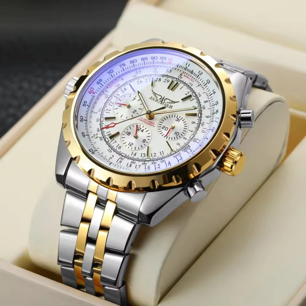 High-End Men's Watches Are a Stylish and Functionally Practical Mechanical Timepiece Made of Stainless Steel, Featuring a Hollow Design and a Large Dial. Its Attractive Appearance Makes It Suitable for Everyday Gifts, and It