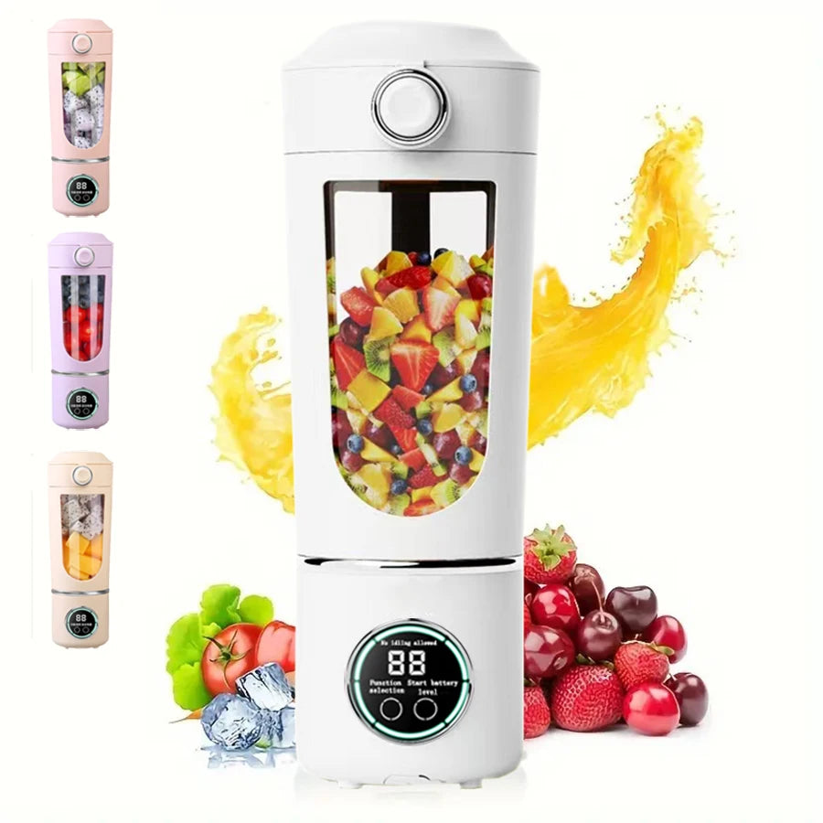 Portable blender, personal blender for milkshakes and smoothies, rechargeable and self-cleaning