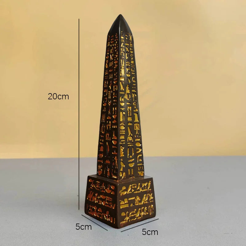 Ancient Egypt Pyramid Obelisk Statue,Isis God Figurines Egyptian Magic Marriage Goddess Resin Sculpture Crafts Home Decortion