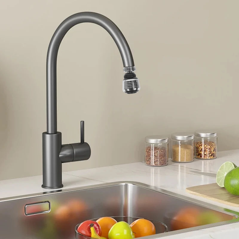 Kitchen Stainless Steel Faucet Shower Water Saver Lengthened 360 Degree Rotating Faucets Anti-splash Sprinkler Spray Extender