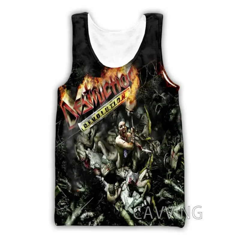 CAVVING 3D Printed  Destruction Band  Tank Tops Harajuku Vest  Summer Undershirt Shirts Streetwear for Men/women