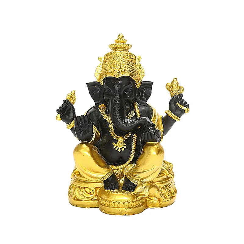 Elephant Statue Hindu Elephant God Statue Lord Ganesha Figurine Elephant God Sculpture Tabletop Decoration Ornament
