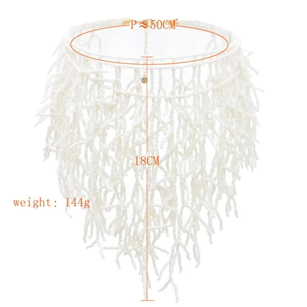 Boho Ethnic Big Choker Necklaces Women Handmade Jewelry Indian Statement Layered Collar Necklace Collier Femme Tribal Party Gift