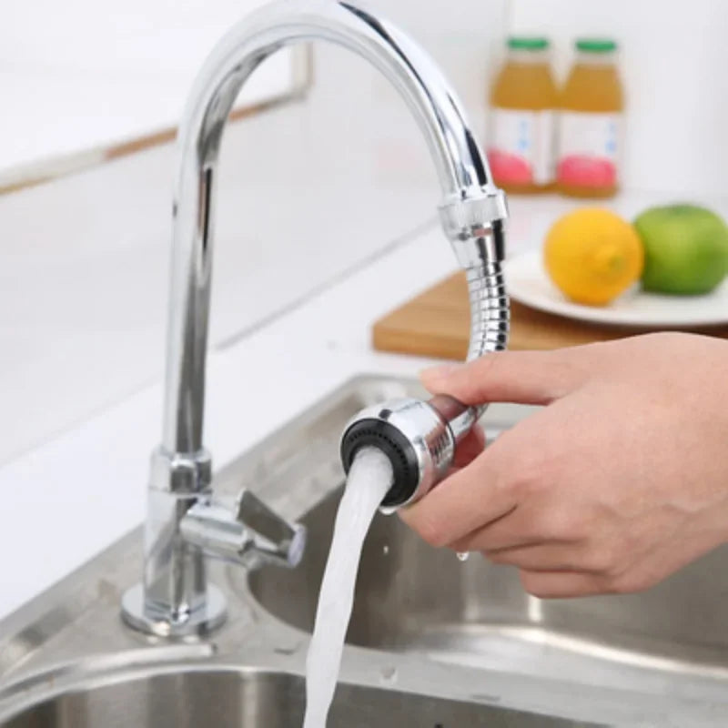 Kitchen Stainless Steel Faucet Shower Water Saver Lengthened 360 Degree Rotating Faucets Anti-splash Sprinkler Spray Extender