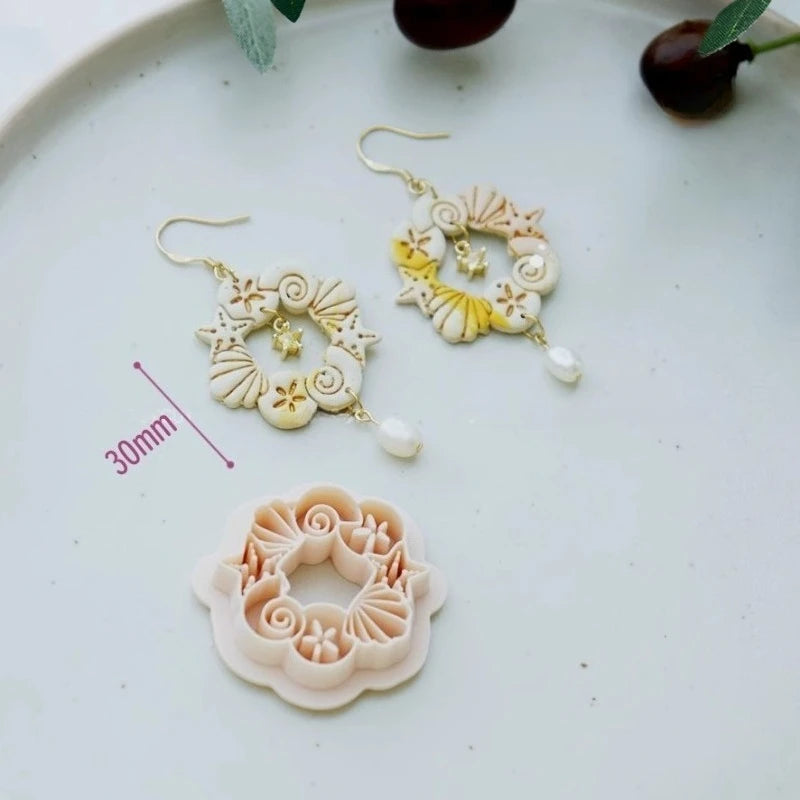 Summer Ocean Series Polymer Clay Cutter Shell/Conch Soft Ceramic Earring Mold DIY Ring Bracelet Jewelry Polymer Clay Tool