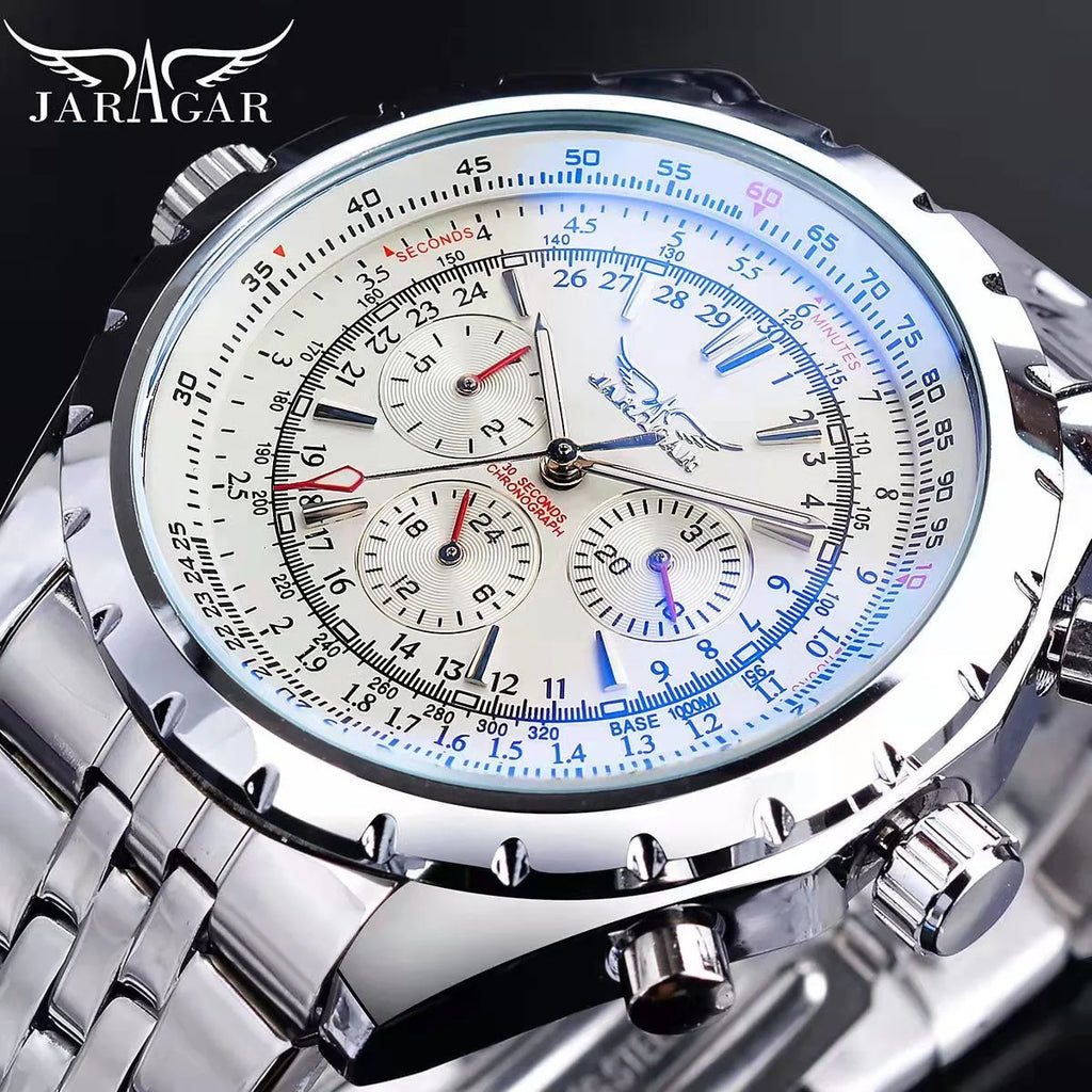 High-End Men's Watches Are a Stylish and Functionally Practical Mechanical Timepiece Made of Stainless Steel, Featuring a Hollow Design and a Large Dial. Its Attractive Appearance Makes It Suitable for Everyday Gifts, and It