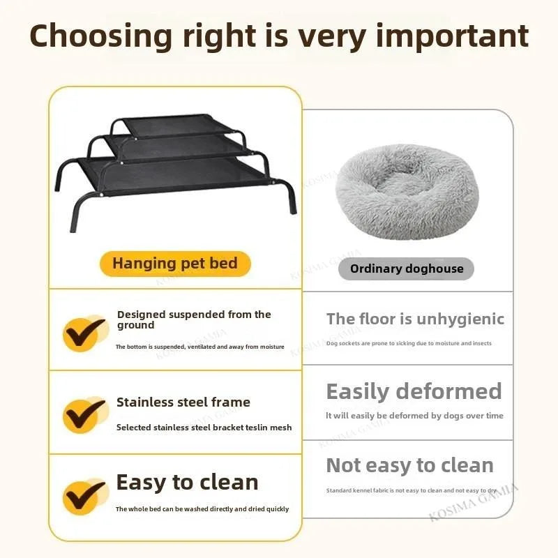 Dog Bed Summer Dogs Beds Breathable Camping Bed for Large Dog Sleeping Kennel Removable Dogs Washable Sofa Beds Pet Cushion Mat