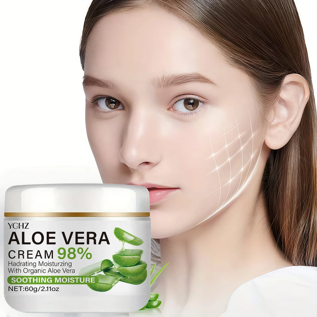 Aloe Vera Face Cream, Containing 98% Pure Aloe Vera Ingredients, Is Hydrating and Easy to Absorb, Effectively Protecting and Nourishing the Skin, Suitable for Daily Skin Care for Both Men and Women