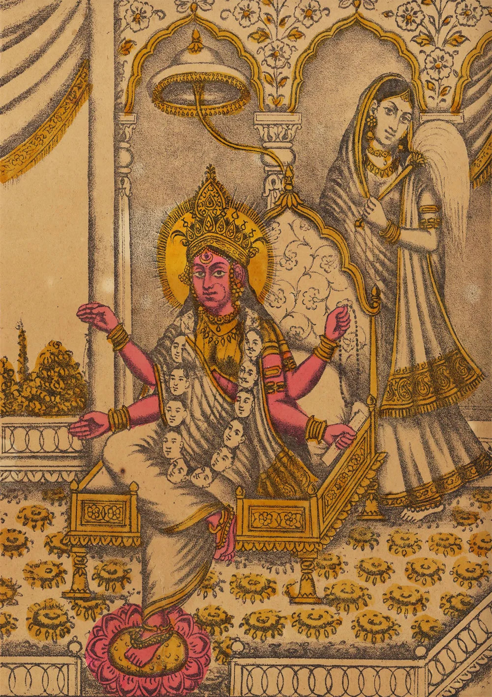 Hindu Goddess Wall Art Kali Mahavidya Poster Tantric Shakti Devi Canvas Painting Home Living Room Decoration Painting