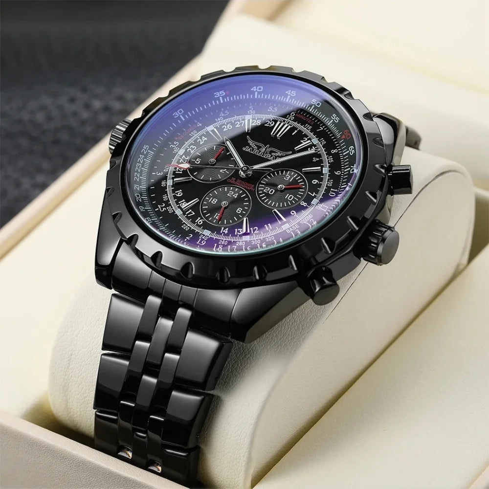 High-End Men's Watches Are a Stylish and Functionally Practical Mechanical Timepiece Made of Stainless Steel, Featuring a Hollow Design and a Large Dial. Its Attractive Appearance Makes It Suitable for Everyday Gifts, and It