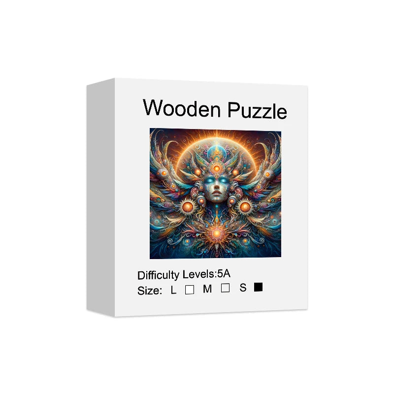 Goddess Wooden Puzzle, Unique Shaped Pieces Wooden Jigsaw Puzzles for Adults, Ghristmas Gift Family Game Home Decor